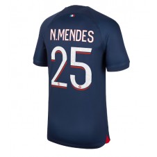 Paris Saint-Germain Nuno Mendes #25 Hjemmedrakt 2023-24 Kortermet